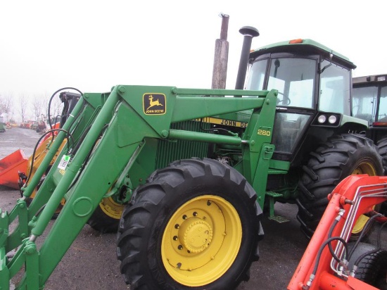 JD 4250 Tractor, 4x4, Cab, Ldr, PS