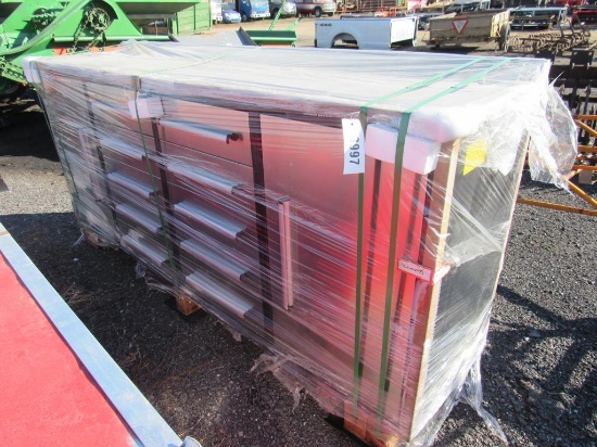 Workbench 10 Drawer 2 cabinet 7' New