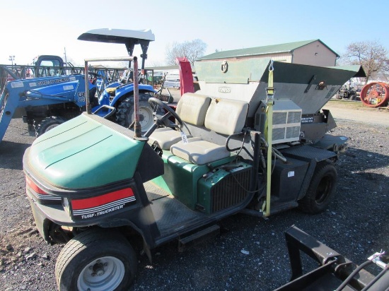 Cushman Truckster w/ Wide Spin 1530 TM Spreader