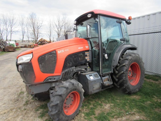 Kubota M5-111 Narrow Tractor, 4x4, Cab, H/AC, LHR,