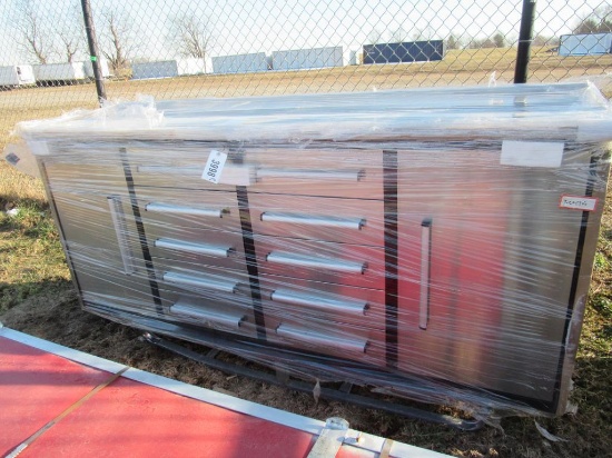 (New) 7' Workbench 10-Drawer 2-Cabinet