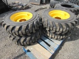 (New)10-16.5 Tires on Wheels for NH/JD/CAT (set 4)