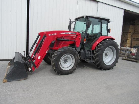 MF 4610 4WD Tractor w/DL260 Front End Loader, Cab,