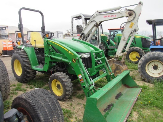 JD 3720 Tractor w/ 320R Loader, Dsl, 44 HP, OROPS