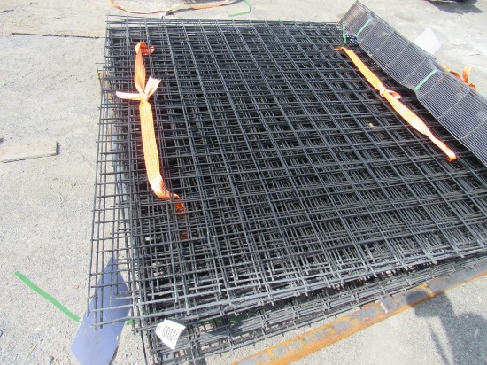 60" x 72" Black Metal Rail Panel