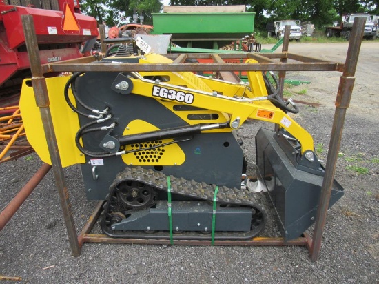 EGN Stand On Skid Steer Loader EG360 New w/Twin Cylinder Engine w/40" Bucket
