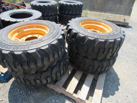 (New) 12-16.5 Tires & Wheels for Case (set of 4)