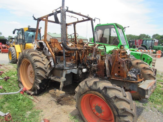 Kubota M108S Tractor, 4x4, Cab (burnt, salvage)