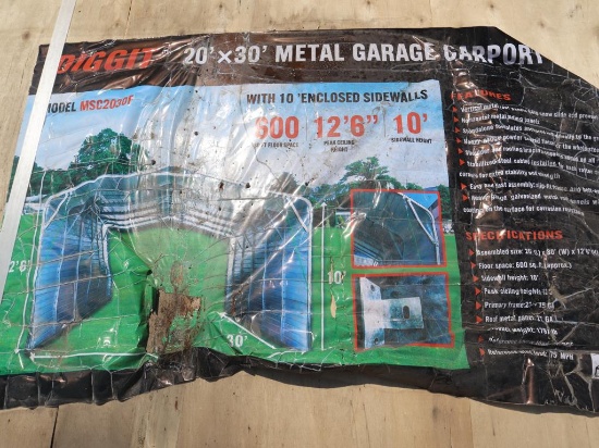 EINGP MSC2030F Steel Carport & Sidewalls