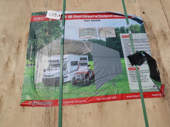 EINGP MSC2030F Steel Carport & Sidewalls