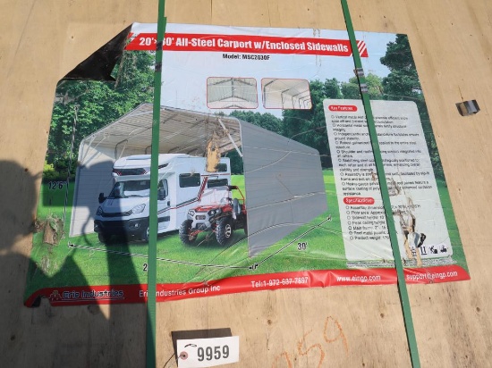 EINGP MSC2030F Steel Carport & Sidewalls