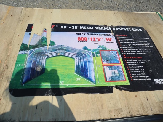 EINGP MSC2030F Steel Carport & Sidewalls