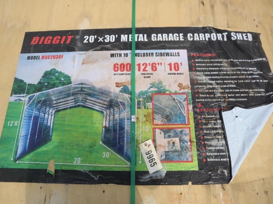 EINGP MSC2030F Steel Carport & Sidewalls
