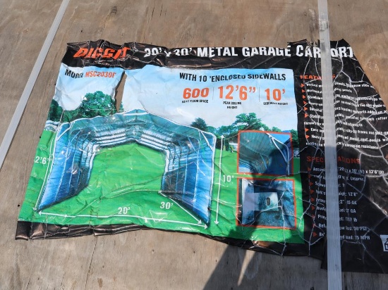 EINGP MSC2030F Steel Carport & Sidewalls