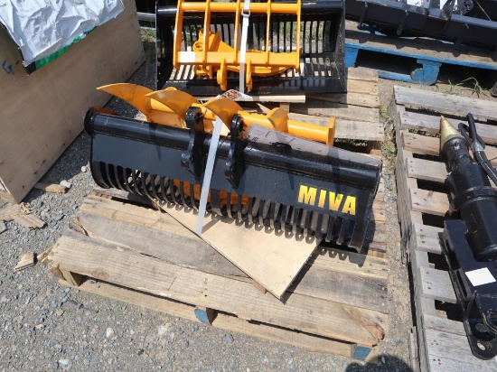 Miva Exca. Attach. Sand Bucket, Ripper, Rake