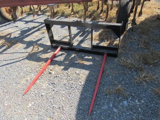 Kivel Dual Prong Bale Spear with Backframe