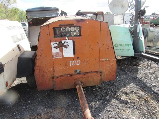 Orange Trailer Air Compressor