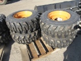 12-16.5 Tires on Wheels for Case (set 4)