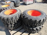 12-16.5 Tires on Wheels for Bobcat (set 4)