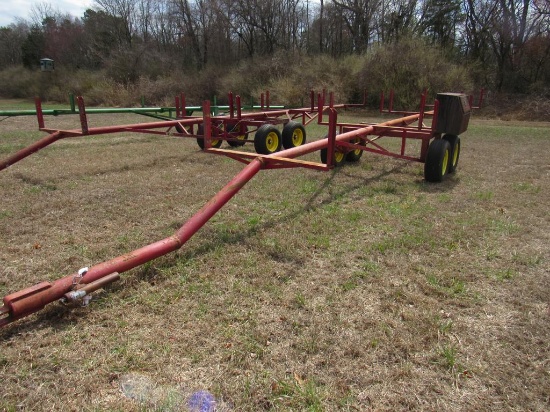 Red Tandem Irrigation Pipe Trailer