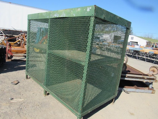 2-Door Green Wire Mesh Steel Cabinet