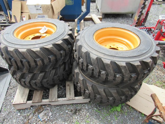 12-16.5 SKS Tires on Wheels for Case (set of 4)