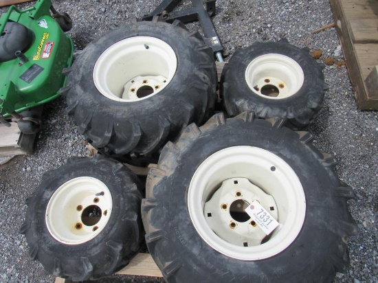 26x1200x12 R4 Tires & Rims (set 4)