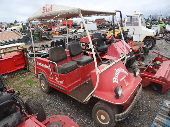 Budweiser Racing Harley Davidson Golf Cart