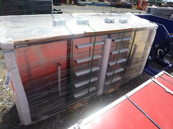 Workbench 10 Drawer, 2 Cabinet 7'