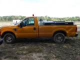 2009 FORD F250XL Pick Up Truck, 5.4L Triton, Gas, Automatic, Yellow, 8ft Be