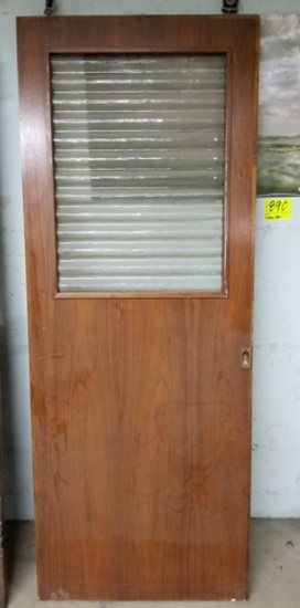 Sliding door w/ corrugated glass