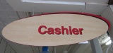 Cashier sign, 2-sided