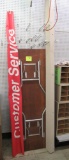 6' Wooden folding table & customer service banner