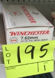 Winchester 7.62mm full metal jacket, 1 box