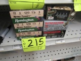 12 ga ammo, various brands, 6 boxes total