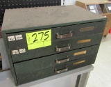 Steel 4-drawer tool box contents included, gun chokes
