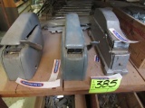 Lot of 3 labelers, shleving hardware & wire display