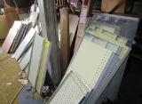 Lot of misc metal shelving & aisle signs