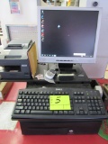 Cash register, scanner, Epson receipt printer, Verifone CC machine.