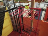 Red display rack & clothing rack