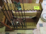 Fishing rod holder & partial rods