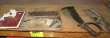 Lot of 2 knives and plaque