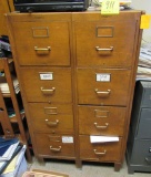 8-drawer wooden filing cabinet