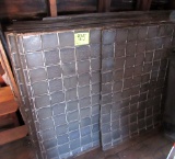 13 sections of leaded glass, various sizes