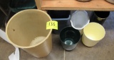 lot of 7 trash cans