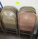 Lot of 10 metal folding chairs