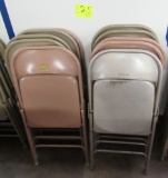 Lot of 10 metal folding chairs