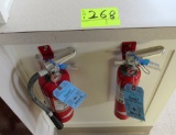 pair of fire extinguishers