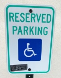 reserved handicap parking sign