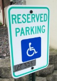 reserved handicap parking sign